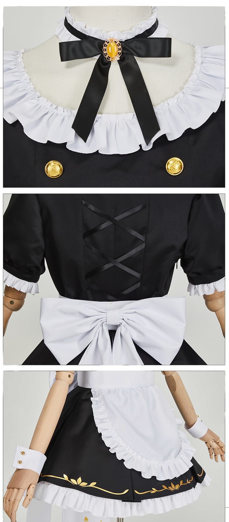 【Fate Grand Order】Kama Maid dress Cosplay Costume Full Set