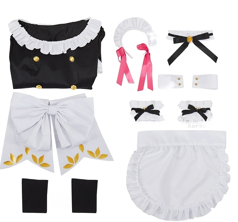 【Fate Grand Order】Kama Maid dress Cosplay Costume Full Set