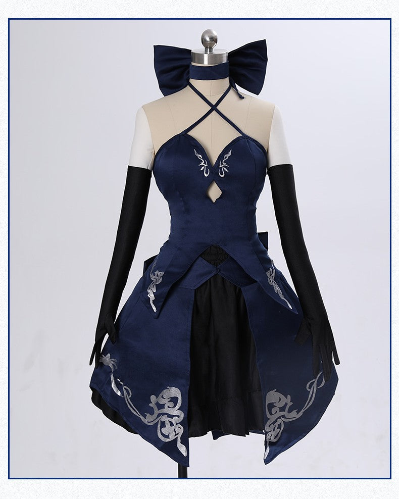 【Fate Grand Order】Saber Alter Black Dress Cosplay Costume Full Set