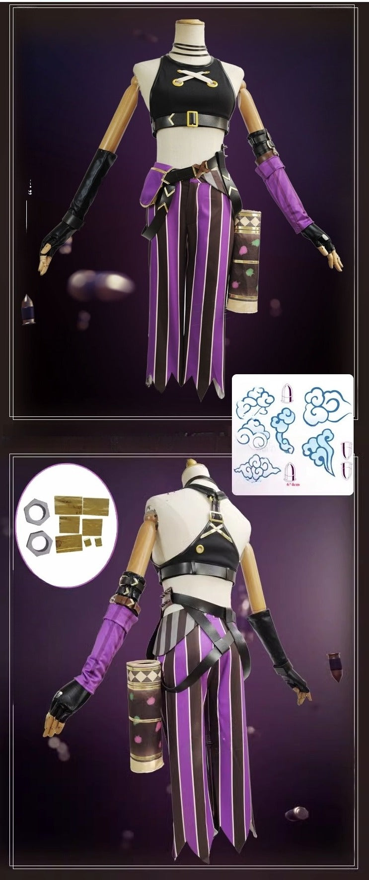 【League of Legends】Jinx Cosplay Costume Full Set
