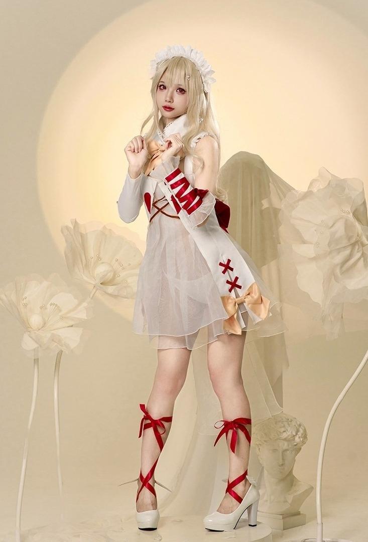 【Fate Grand Order】Illyasviel Choco Angel Cosplay Costume Full Set