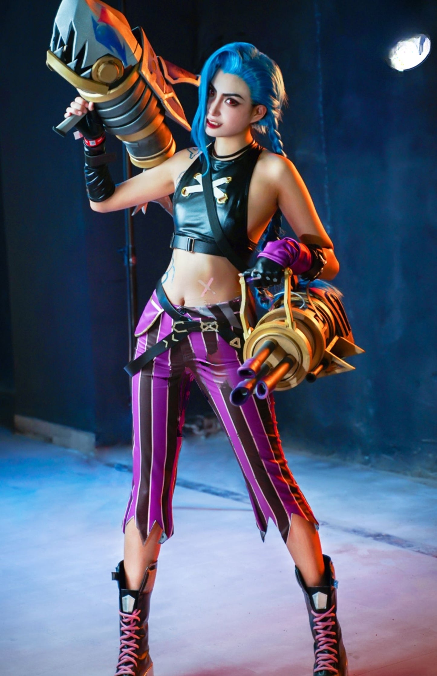 【League of Legends】Jinx Cosplay Costume Full Set