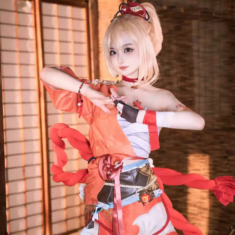 【Genshin Impact】Yoimiya Cosplay Costume Full Set