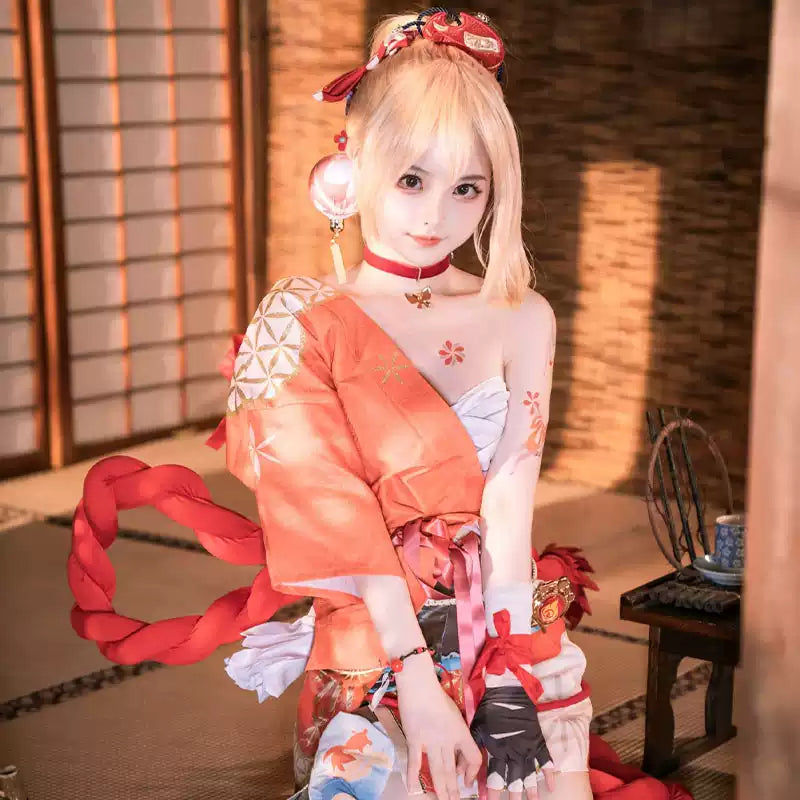 【Genshin Impact】Yoimiya Cosplay Costume Full Set