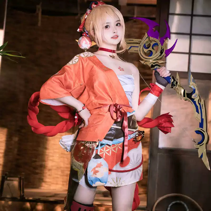 【Genshin Impact】Yoimiya Cosplay Costume Full Set