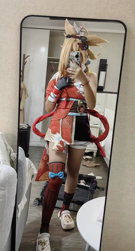 【Genshin Impact】Yoimiya Cosplay Costume Full Set