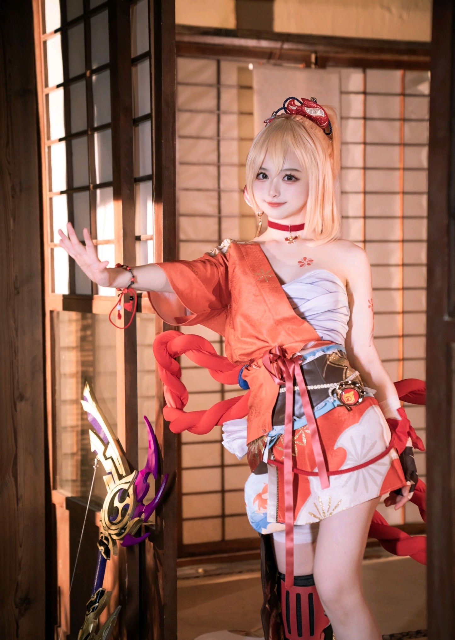 【Genshin Impact】Yoimiya Cosplay Costume Full Set