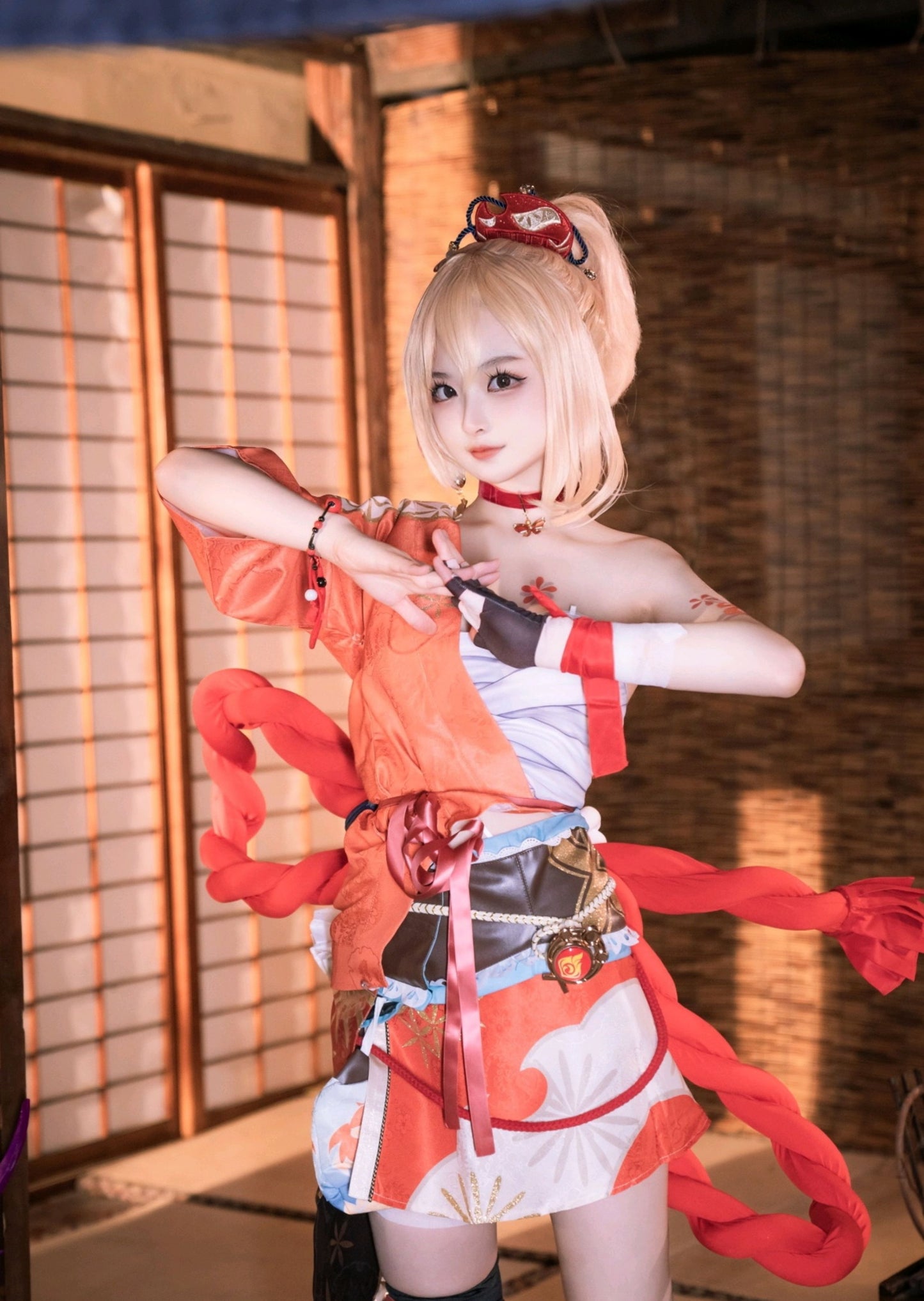 【Genshin Impact】Yoimiya Cosplay Costume Full Set