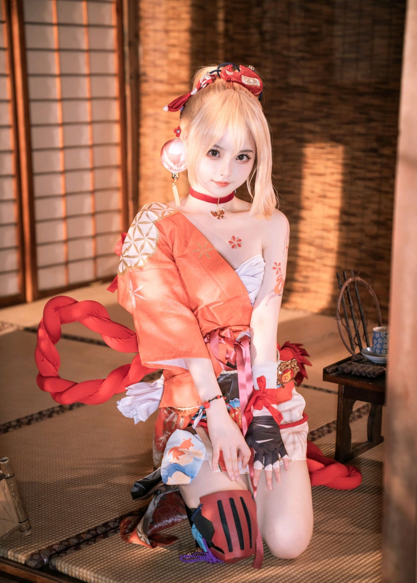 【Genshin Impact】Yoimiya Cosplay Costume Full Set