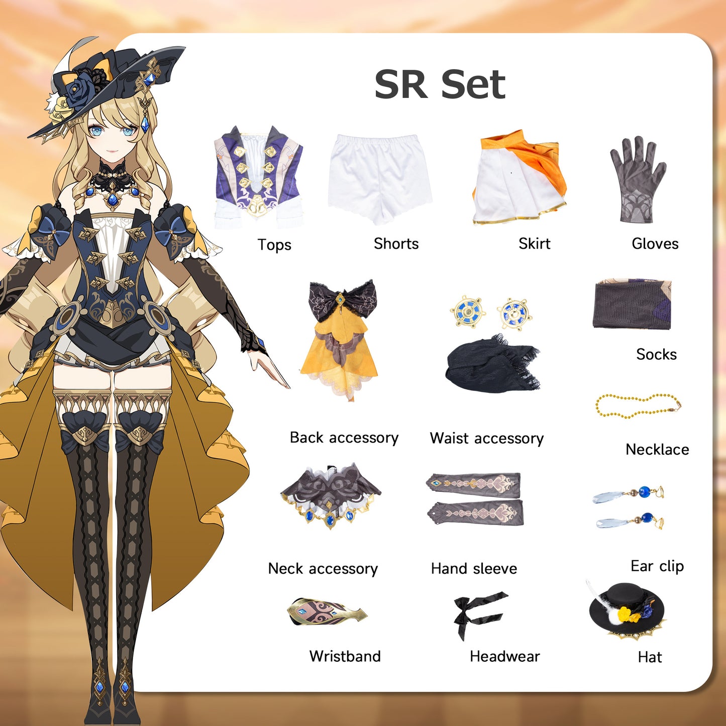 【Genshin Impact】Navia Cosplay Costume Full Set