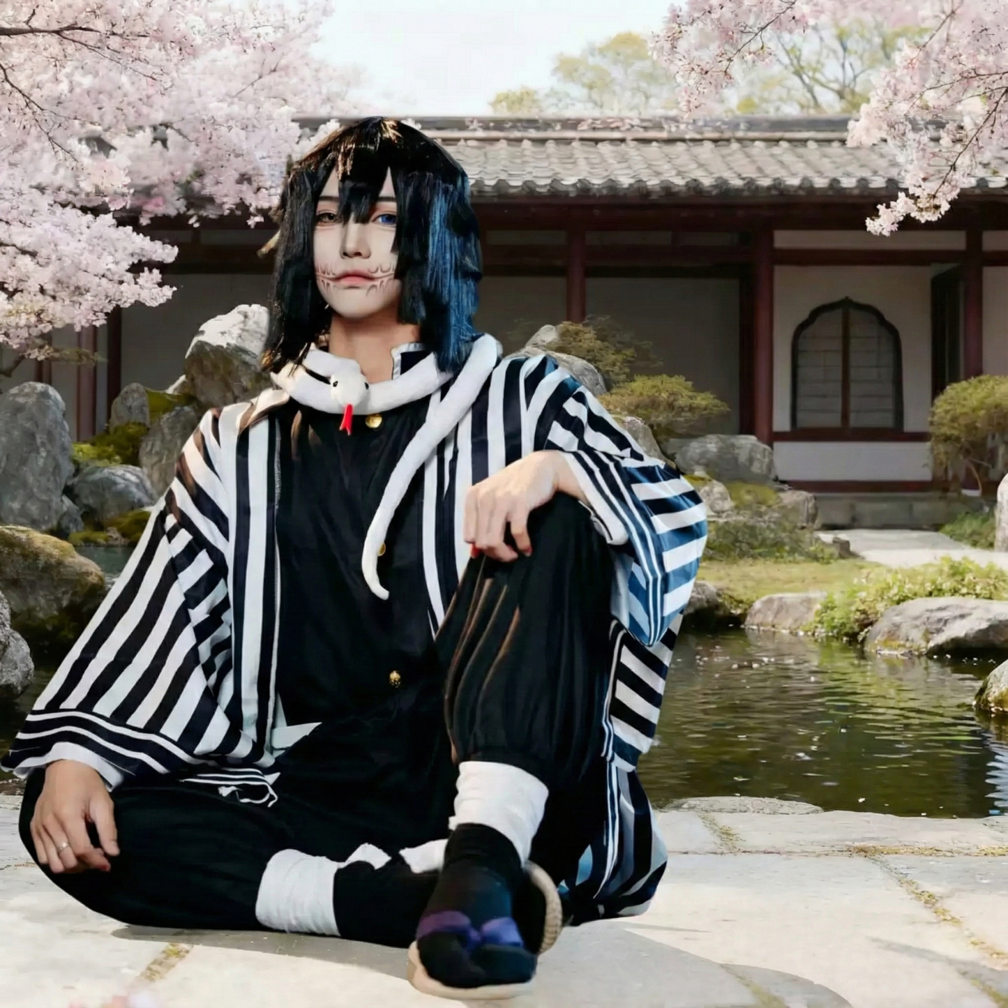 【Kimetsu No Yaiba】Iguro Obanai Cosplay Costume Full Set
