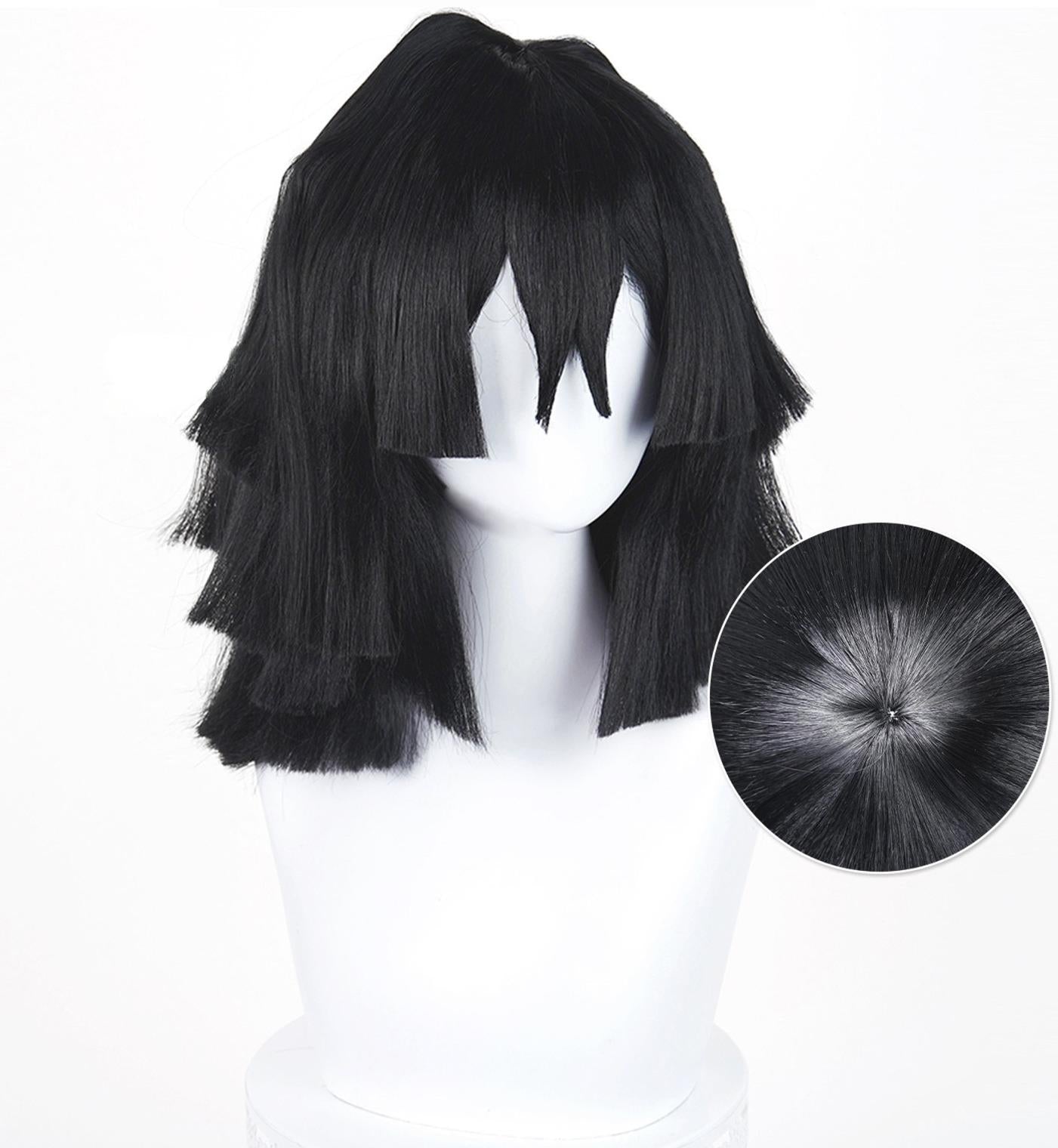 【Kimetsu No Yaiba】Iguro Obanai Cosplay Wig