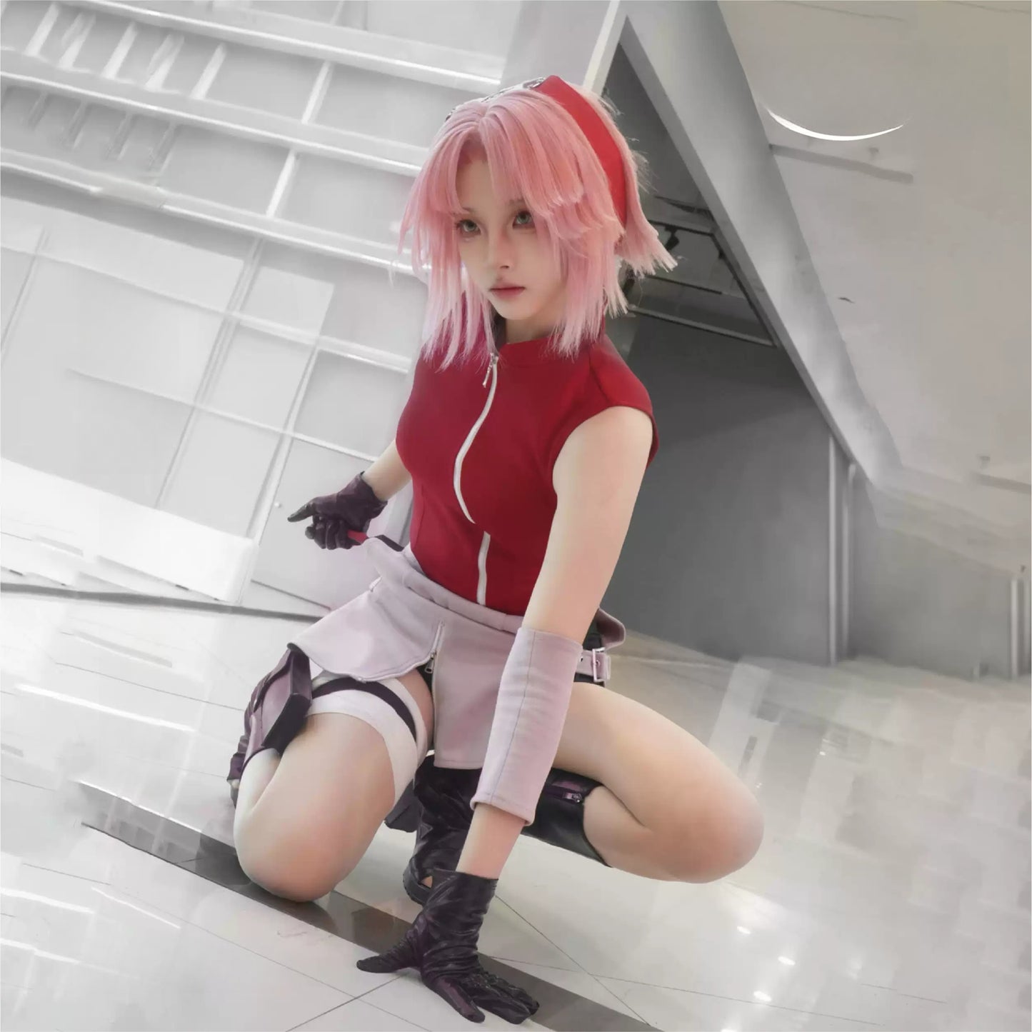 【Naruto】Haruno Sakura Shippuden Cosplay Costume Full Set
